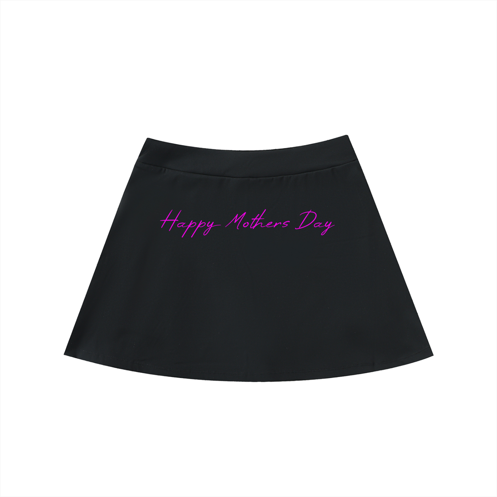 High-Waist Pocketed A-Line Skirt