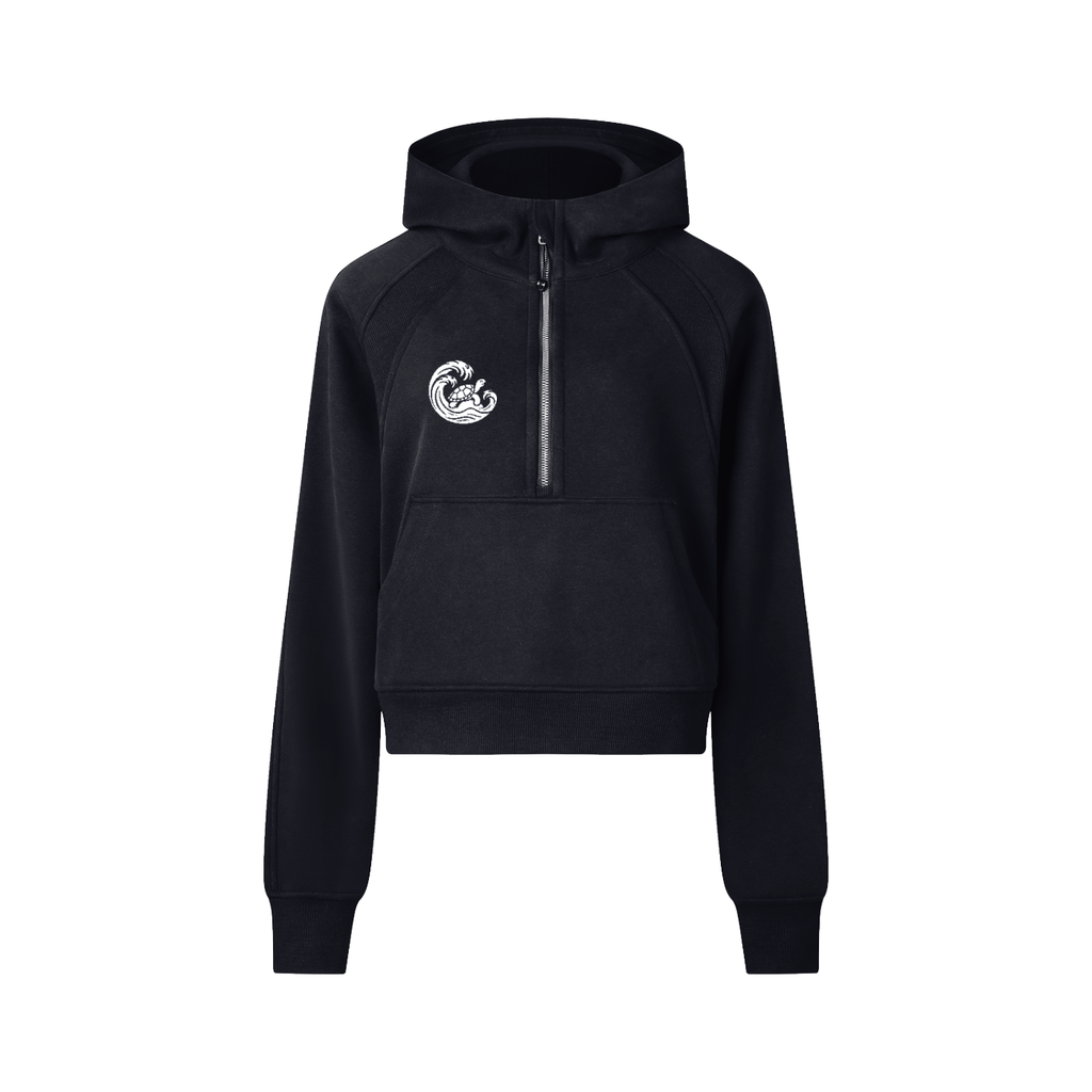 Cropped Half-Zip Hoodie