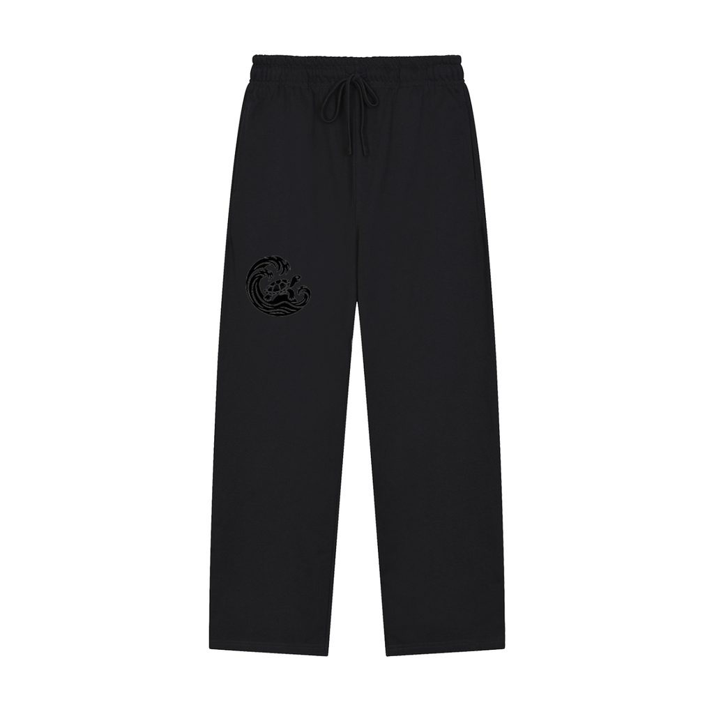 Solid Color Straight-Leg Sweatpants