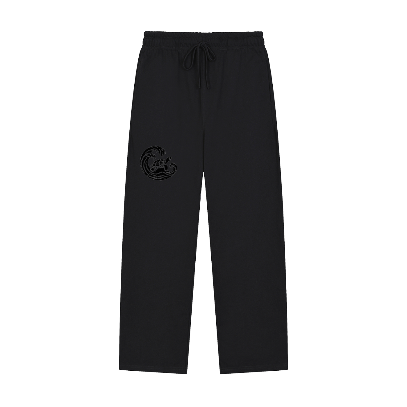 Solid Color Straight-Leg Sweatpants